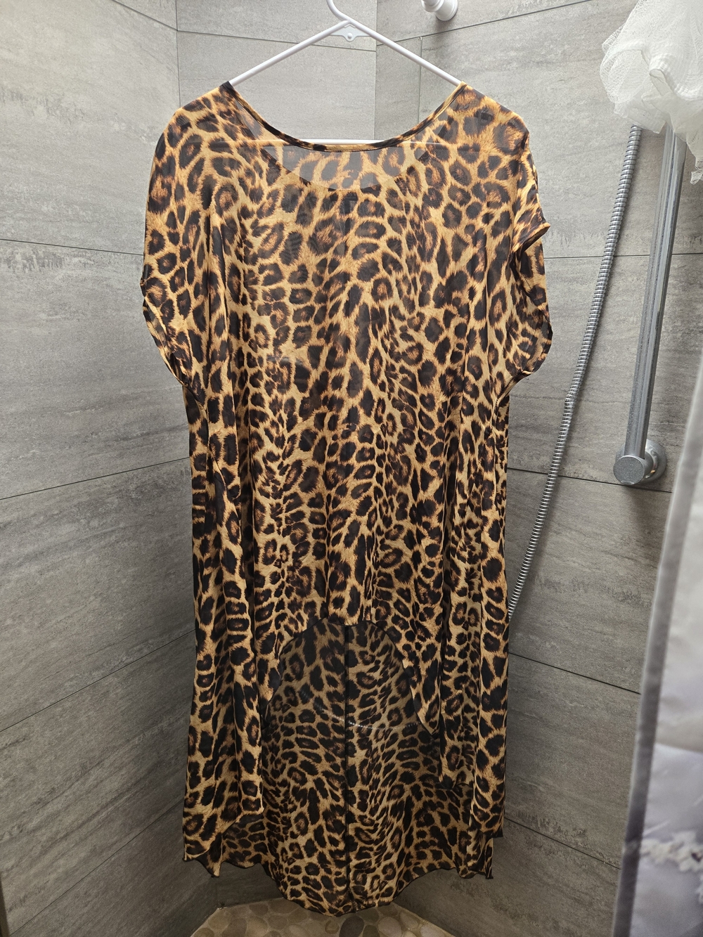 cha cha vente Leopard Print High-Low Dress - Brown & Black